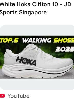 Hoka Clifton 10 Men's White Athletic Running Shoes Size 10-D, Price $75